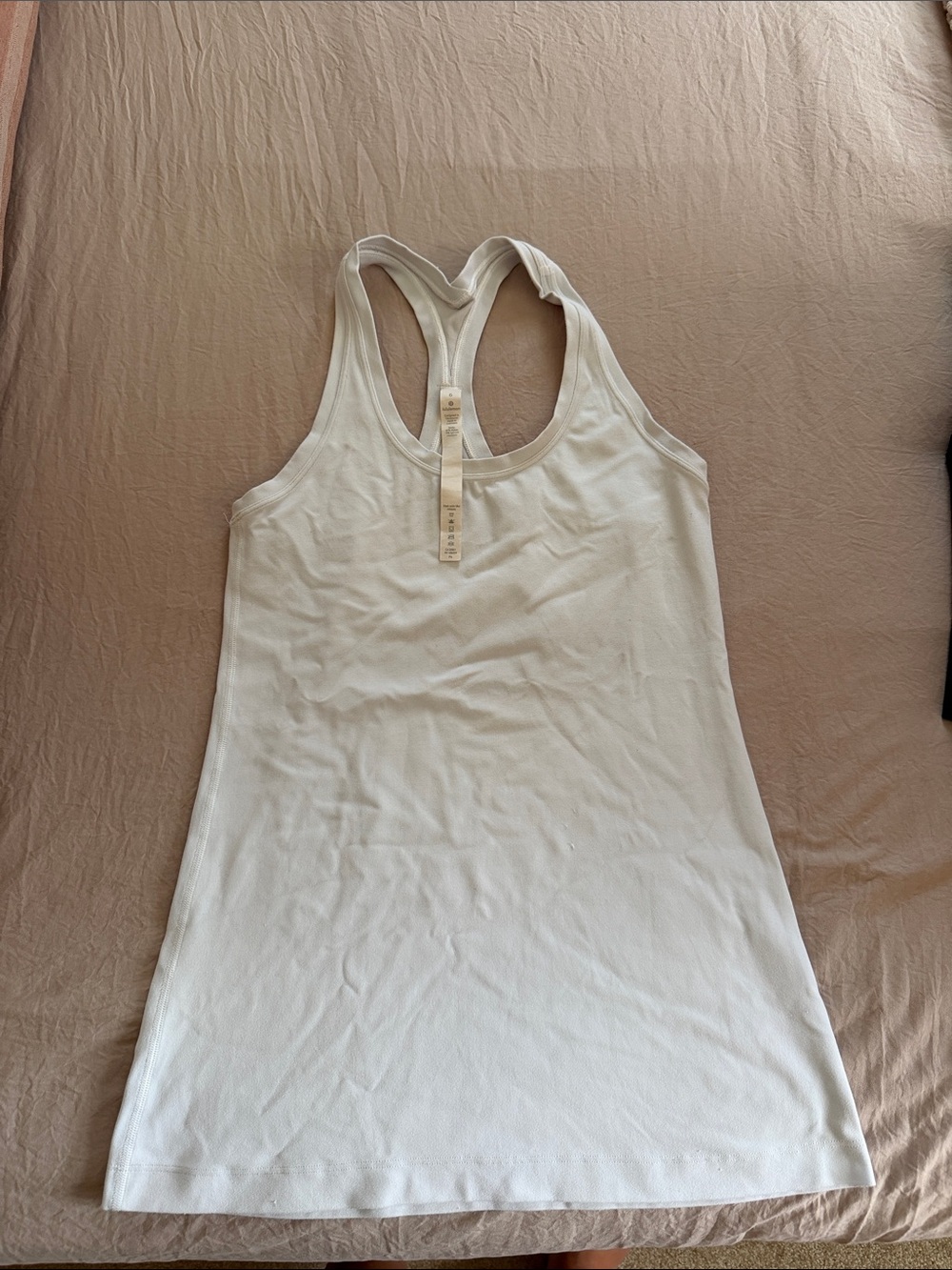 Lululemon White Racerback Tank Top